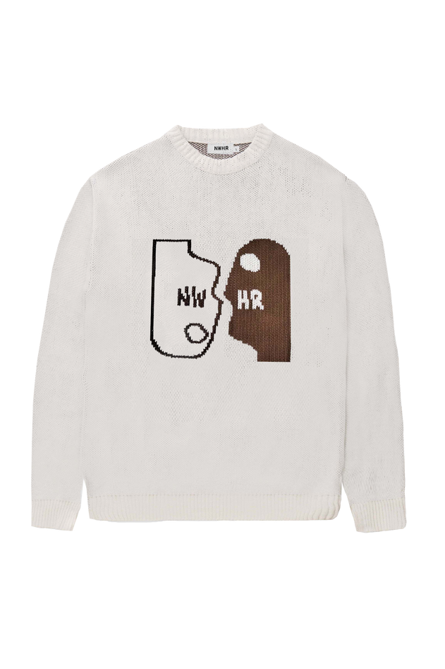 Faces Sweater White