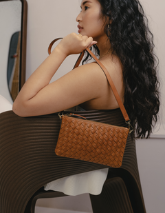Lexi Laukku Cognac Woven