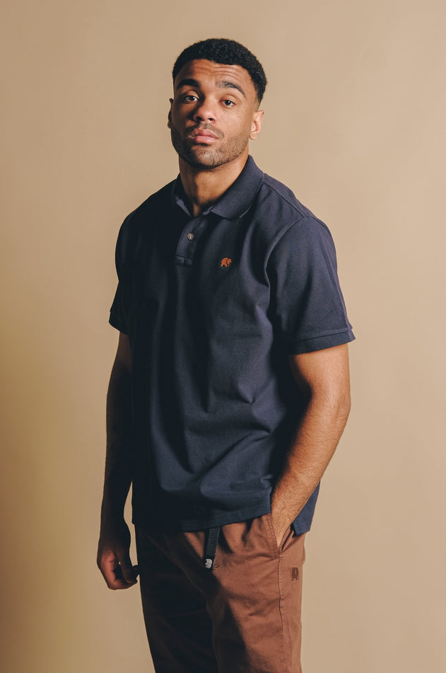 Organic Essential Polo Shirt Trendsplant Blue