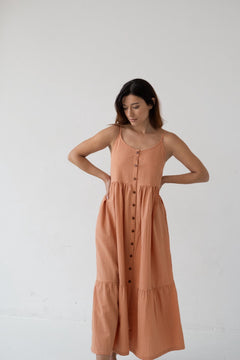 Belinda Pink Long Straps Dress