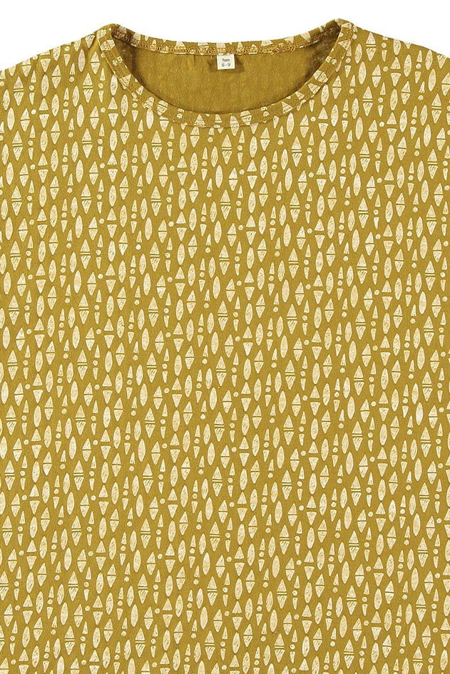 Lasten T-paita Ethnic Mustard