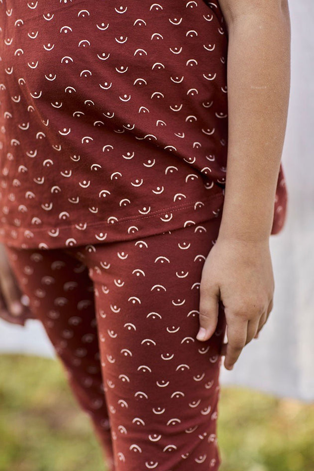 Kid's Organic Cotton Tights Tits Red