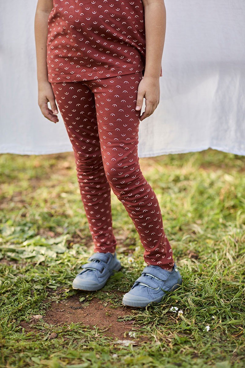 Kid's Organic Cotton Tights Tits Red