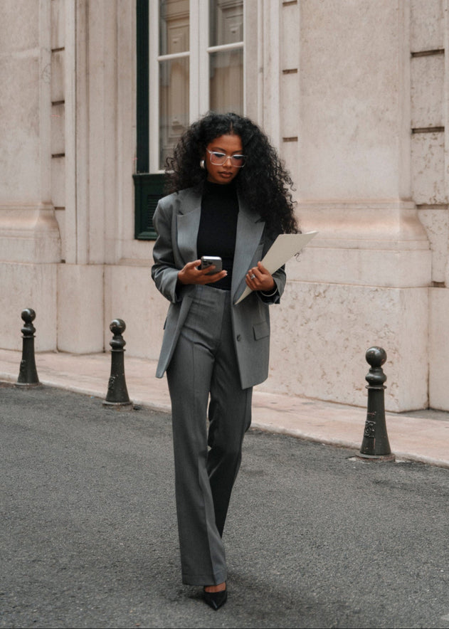 Keanu Flare Trousers Grey