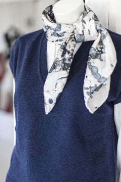 Framtiden Silk Scarf Blue