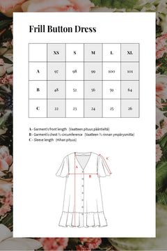 Frill Button Dress Wind