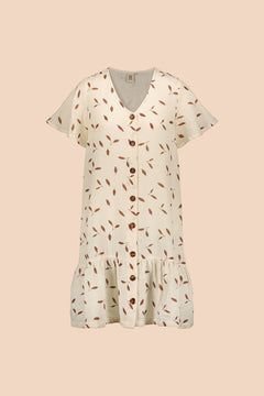 Frill Button Dress Wind