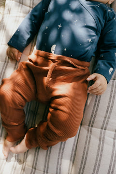 Baby's Gala Ribbed Pants Mars Red