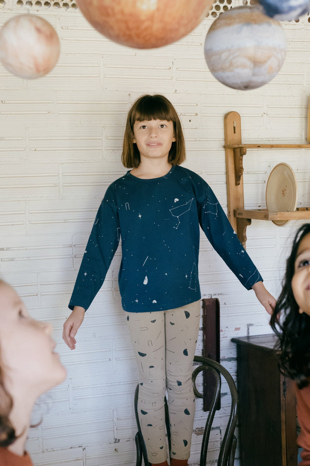 Kids' Galatea Leggings Sidereal Rain Beige