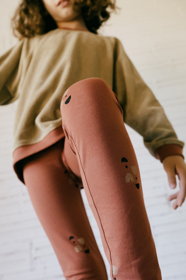 Galatea Lasten Leggingsit Twilight Mars Red