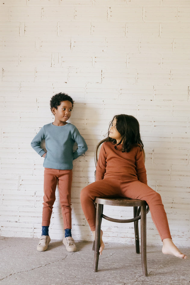 Kids' Galatea Ribbed Leggings Mars Red