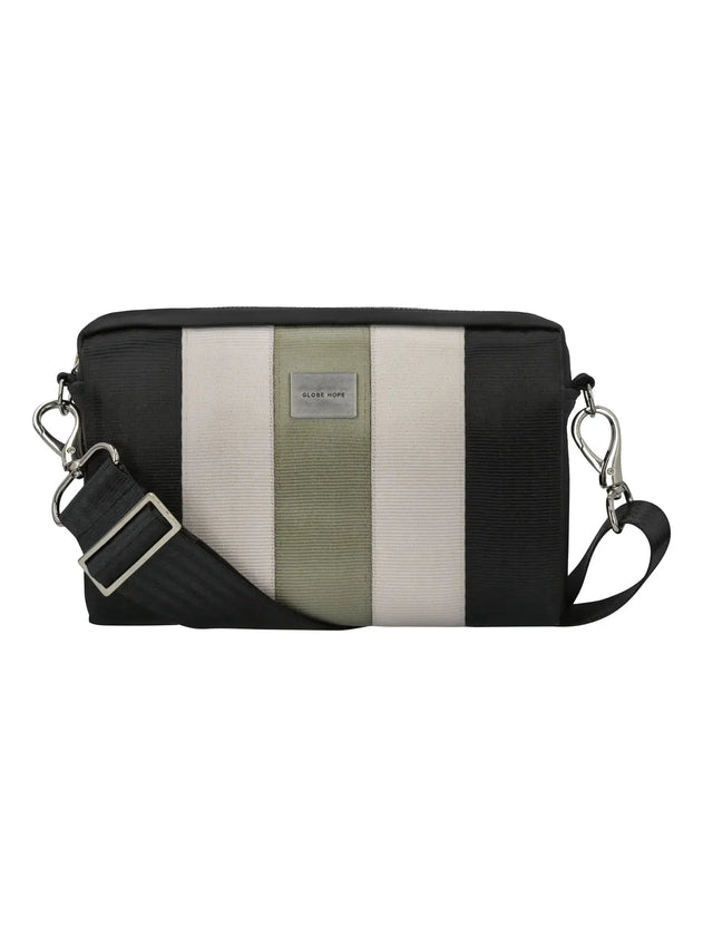 Kaste Stripe Bag Black/Silver/Light Green