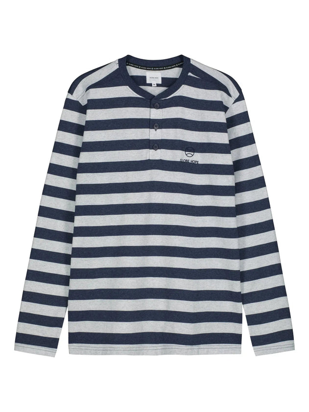 Kuntta Shirt Navy Blue and White Striped