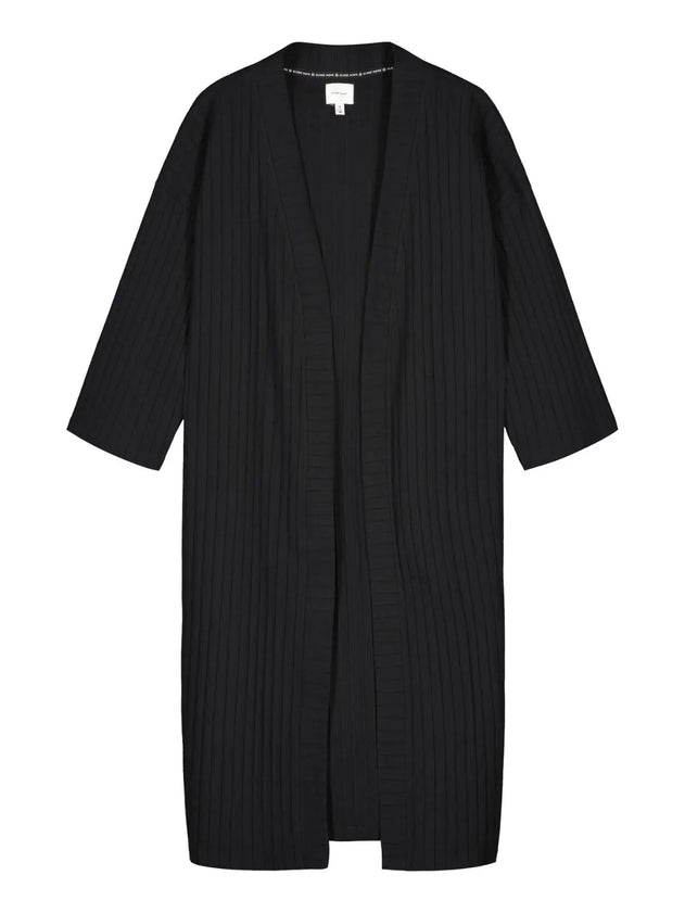 Putous Ribbed Cardigan Black