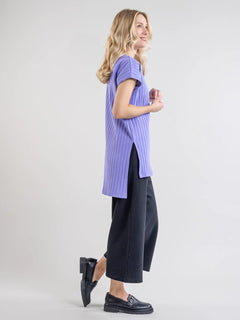 Uoma Ribbed Tunic Purple