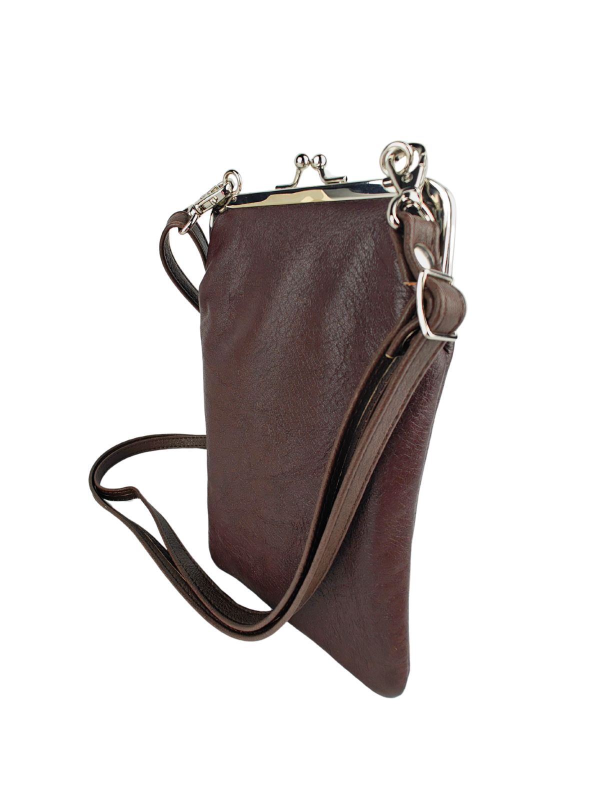 Vuotos Small Leather Bag Dark Brown