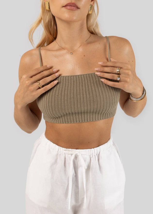 Aruba Backless Top Green