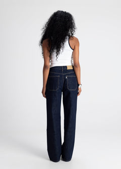 Jimmy Contrast Tank Top White / Blue