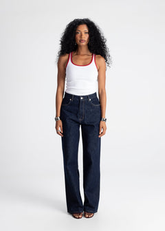 Jimmy Contrast Tank Top White / Red