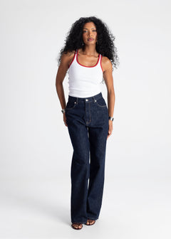 Jimmy Contrast Tank Top White / Red