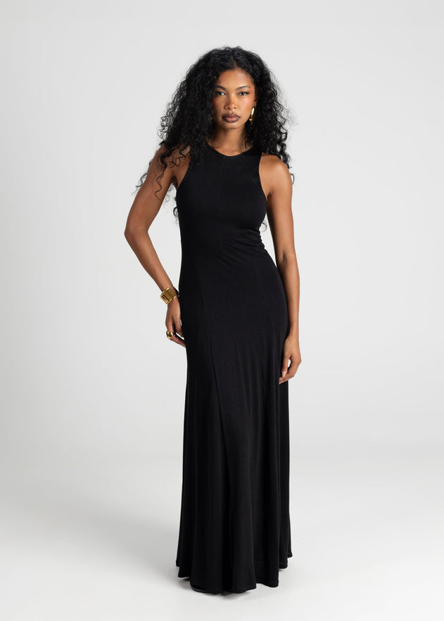 Florence Flowy Maxi Dress Black