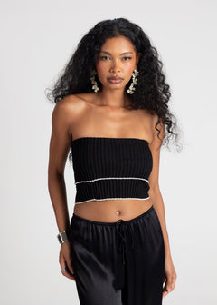 Giselle Bandeau Top Black