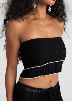 Giselle Bandeau Top Black