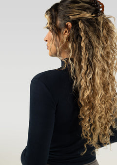 Grace Ribbed Turtleneck Navy Blue