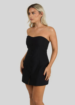 Jagger Strapless Mini Dress Black