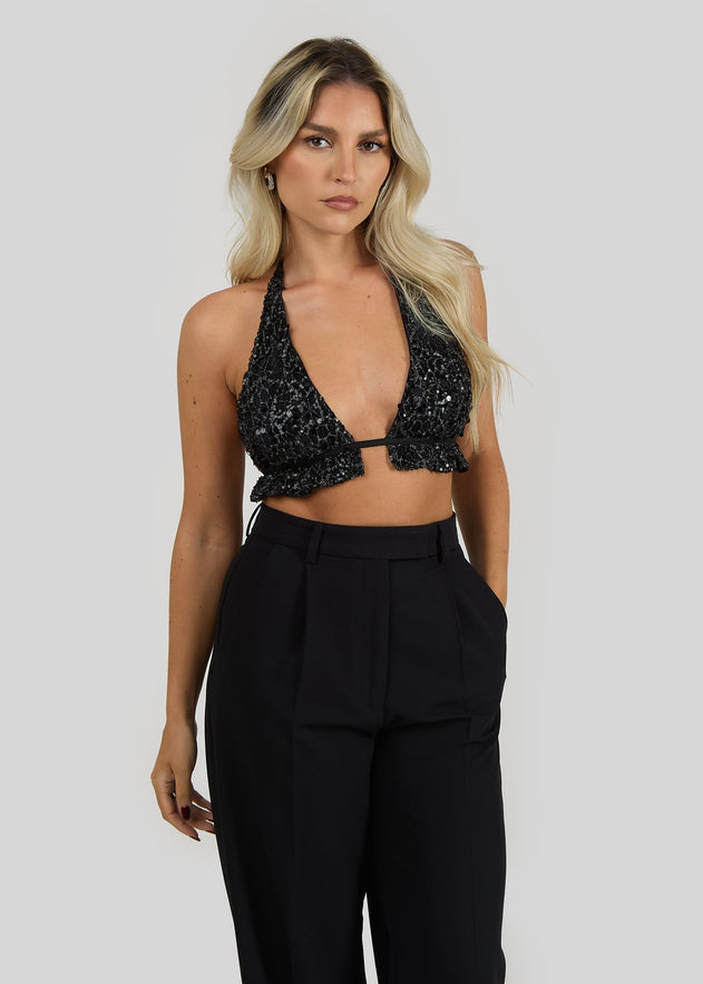 Bindi Sequins Halter Top