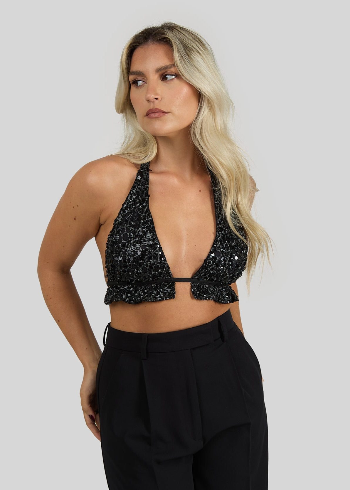 Bindi Sequins Halter Top