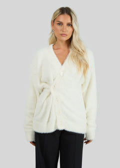 Snow Oversized Cardigan White