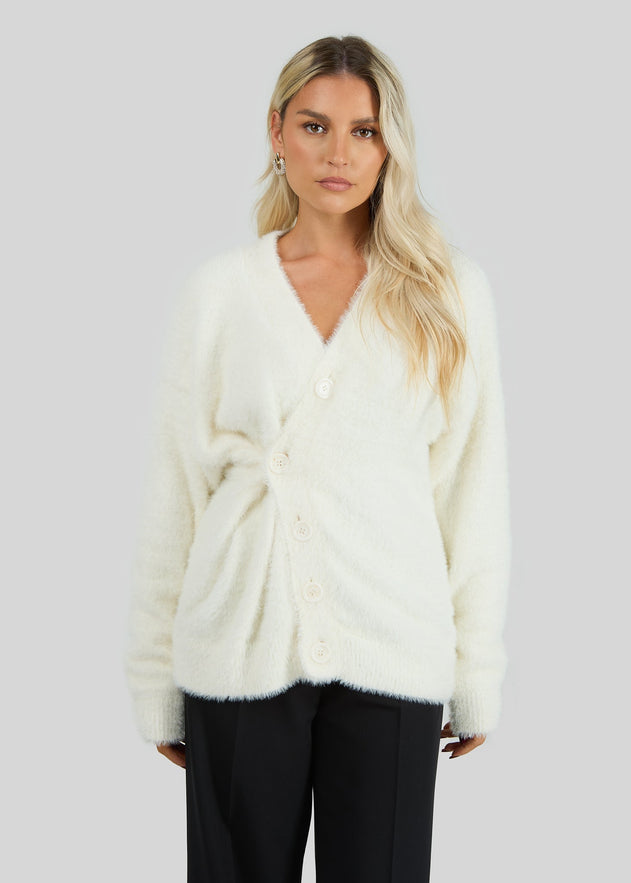 Snow Oversized Cardigan White