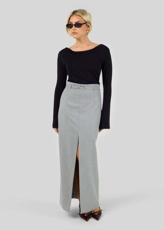 Gaia Pencil Skirt Grey