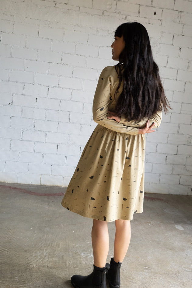 Giorgia Puuvillamekko Beige Sidereal Rain