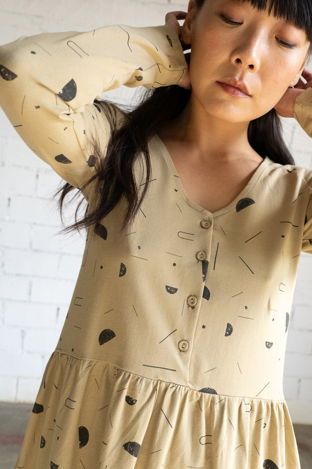 Giorgia Puuvillamekko Beige Sidereal Rain