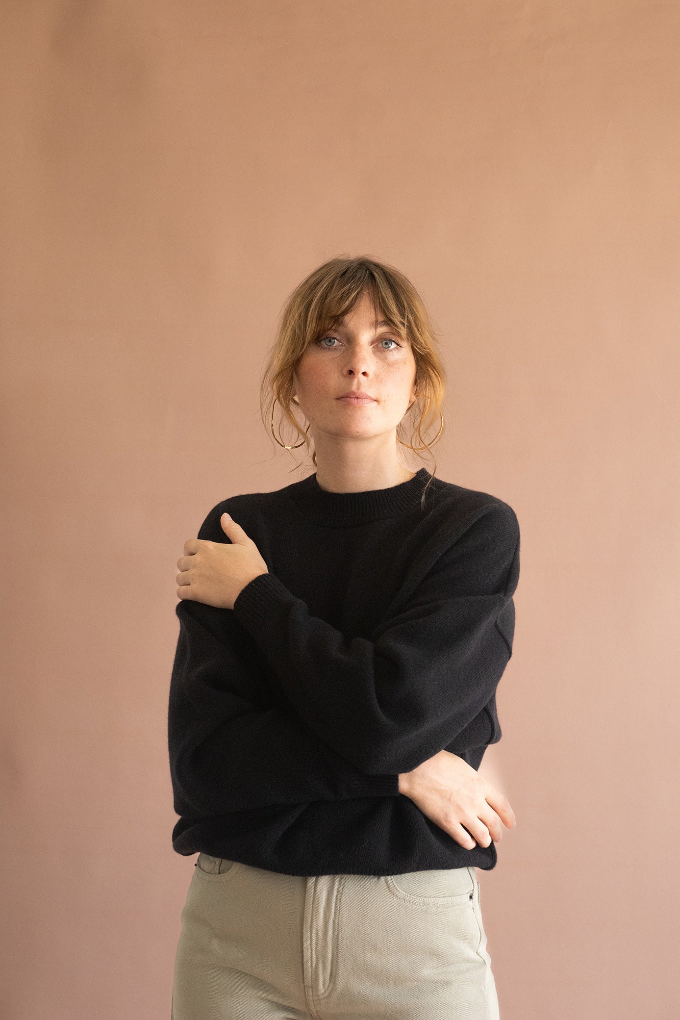 Gaudia Sweater Batwing Sleeve Merino Wool Black