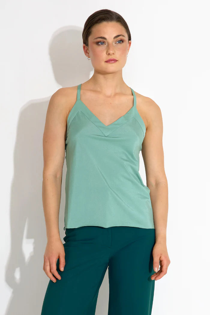 Harmony Glow Strap Top Green