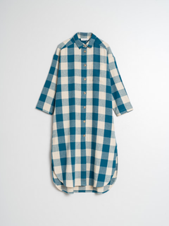 Vichy Check Shirt Dress Blue