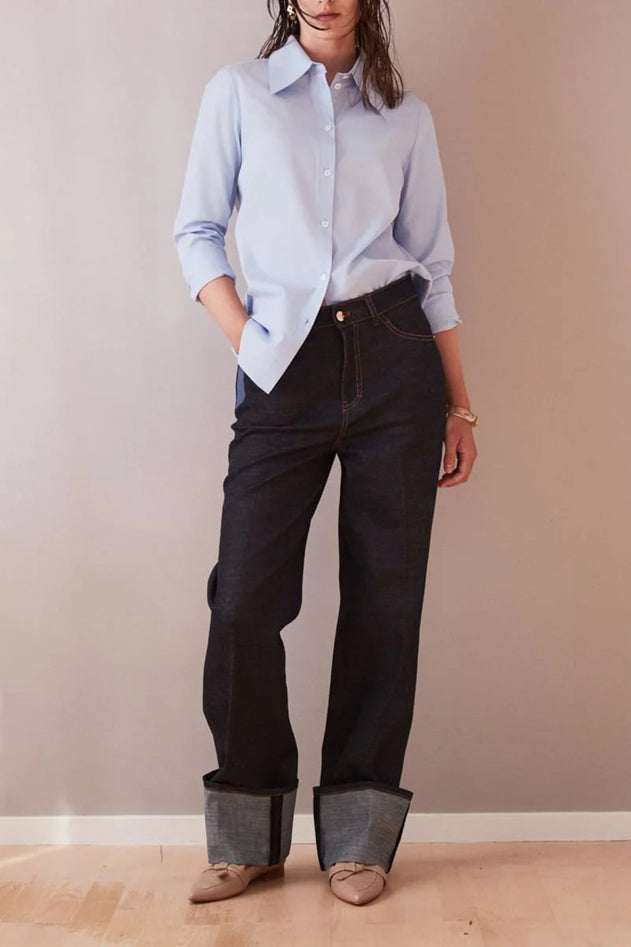 Jazz Loose Fit Jeans Cuff Blue - Studio Heijne