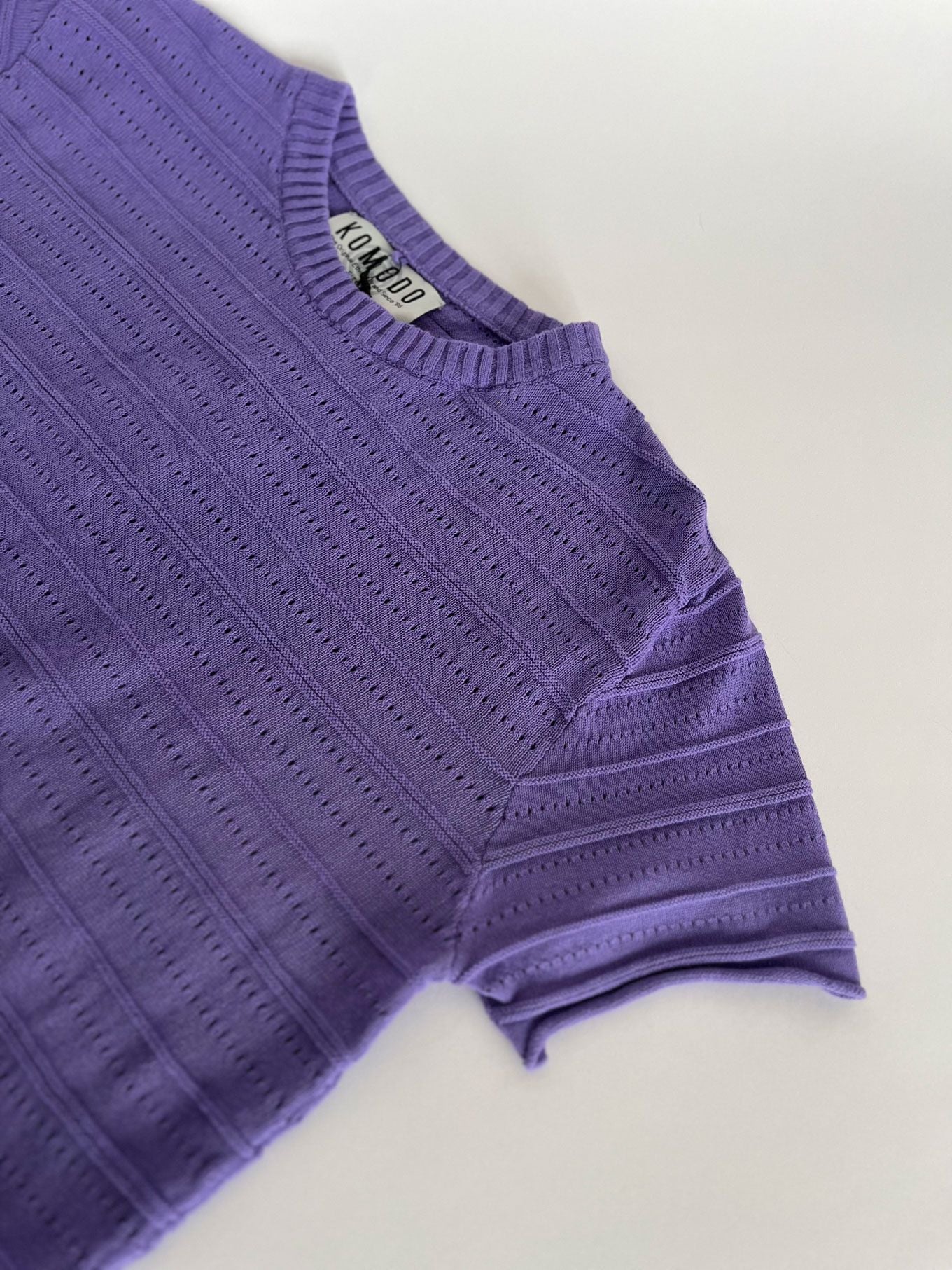 Posey Organic Cotton Knit Tee Lavender