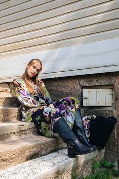 Wrap Midi Dress Olive Anemone