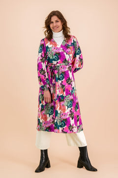 Wrap Midi Dress Aquarelle