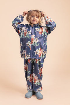 Kids' Rain Coat Blue Blossom