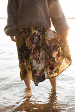 Wrap Midi Dress Olive Anemone
