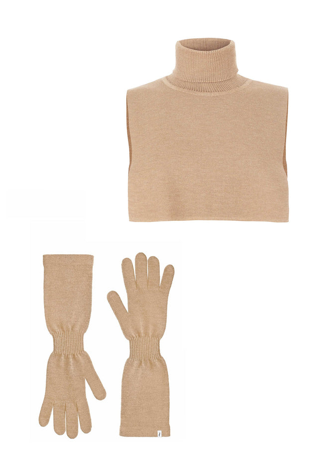 Punto & Via Merino Accessory Set Beige