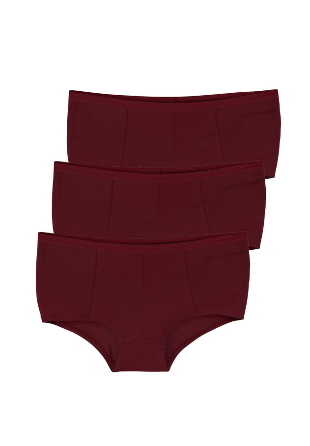 Karinna Hipster Underpants 3-Pack Bordeaux