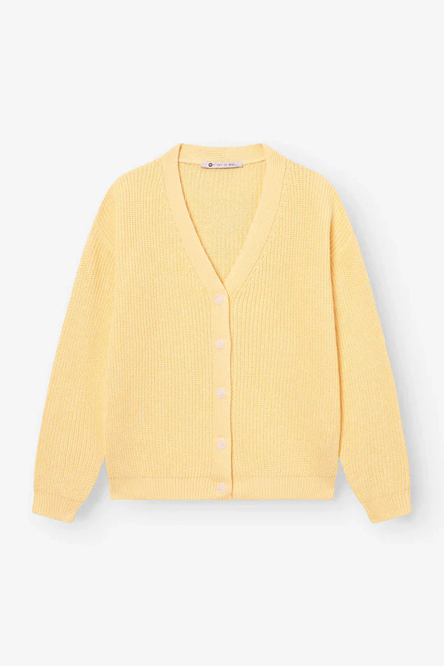Short Cardigan Light Yellow