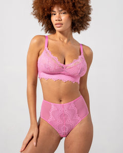 Lace Highwaist Briefs Candy Pink