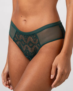 Light Flow Lace Period Underpants 3-Pack Pine Green